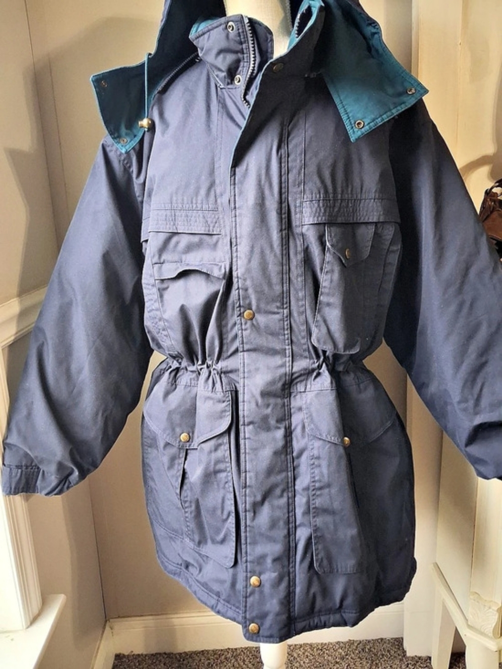 Pacific Trail Blue Hooded Utility Coat